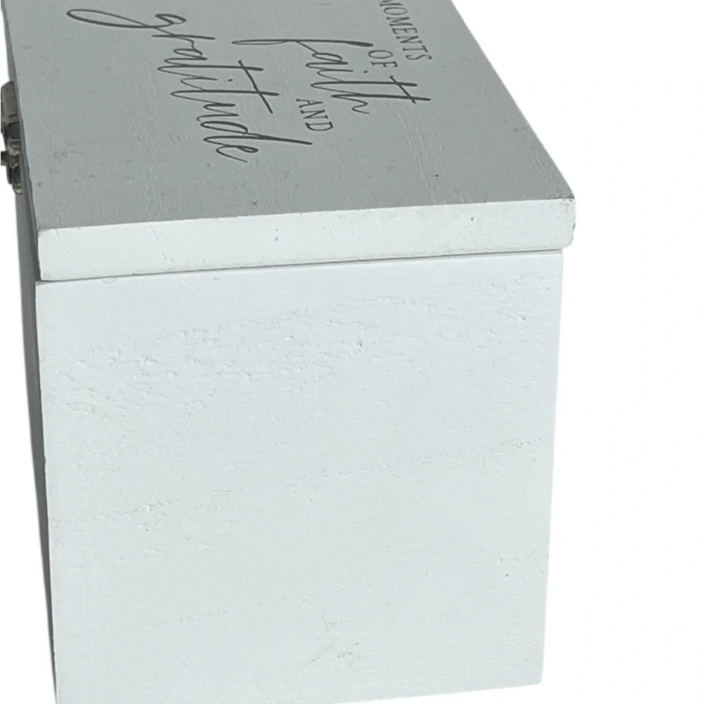 Faith and Gratitude Keepsake Box Store your cherished memories in style